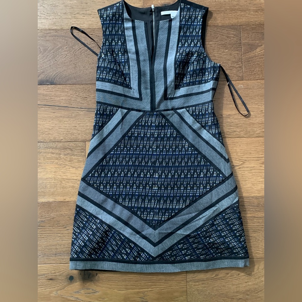 Diane Von Furstenberg Black plaid mini dress